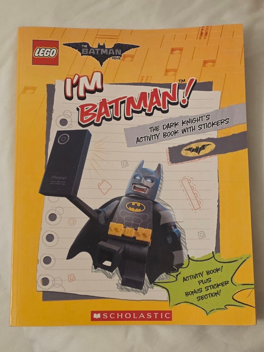 I'm Batman! The Dark Knight's Activity Book with Stickers ISBN 9781338112238 New